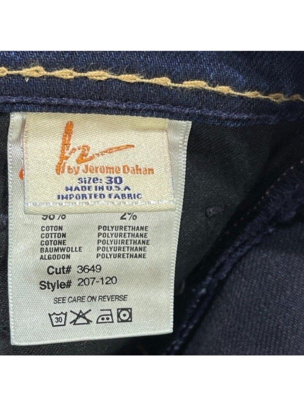 Citizens Of Humanity Dark Wash Bootcut Jeans With Gold Embroidered Back Pocket D - Picture 9 of 15